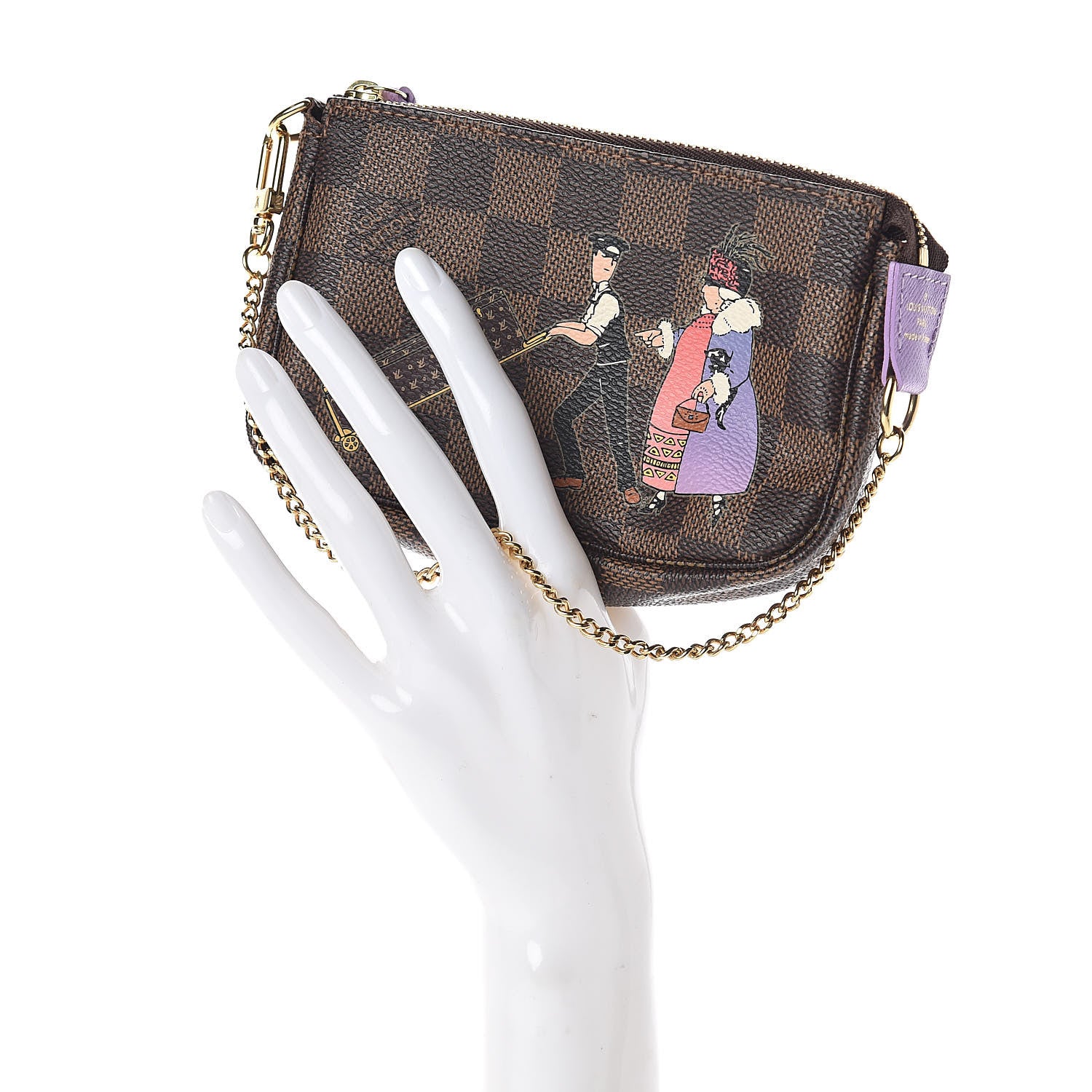 Louis Vuitton Monogram Illustre Mini Pochette Accessories Violet 2 of 6