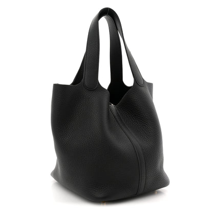 Hermes Taurillon Clemence Picotin Lock 22 MM Black 3 of 11