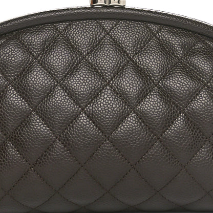 Chanel Caviar Quilted Timeless Clutch Dark Brown 8 of 10