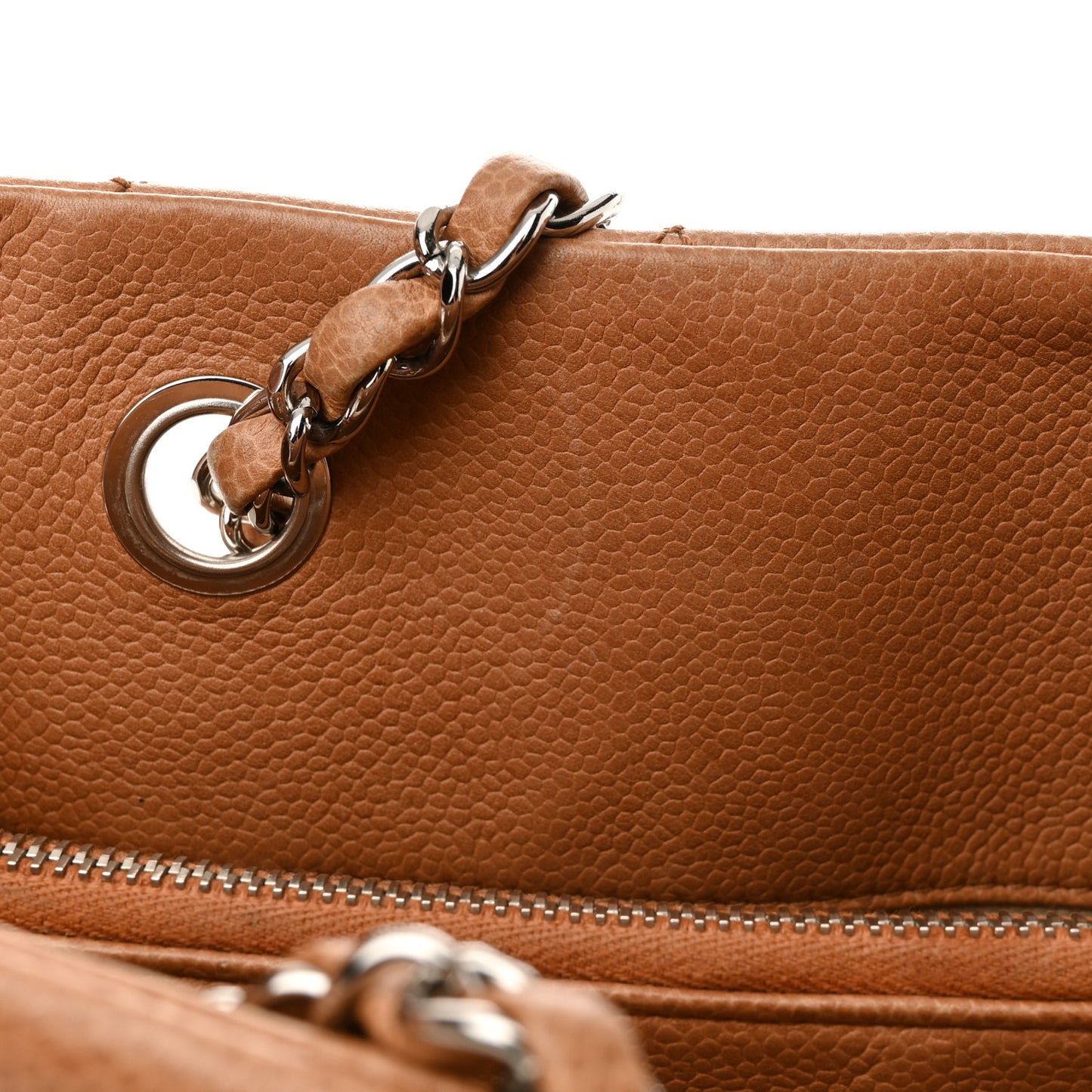 Caviar Quilted Timeless CC Shopping Tote Brown