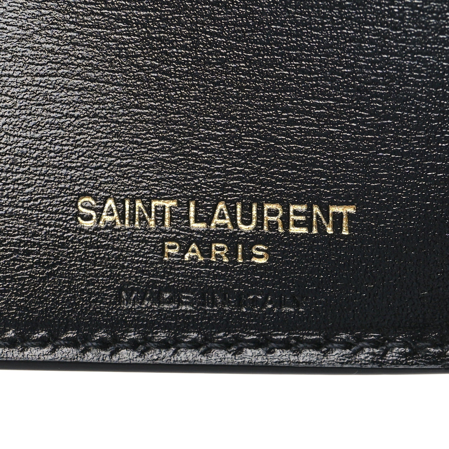 Shiny Calfskin Tiny Bi-Wallet Black