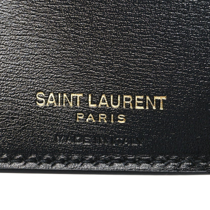Saint Laurent Shiny Calfskin Tiny Bi-Wallet Black 6 of 8
