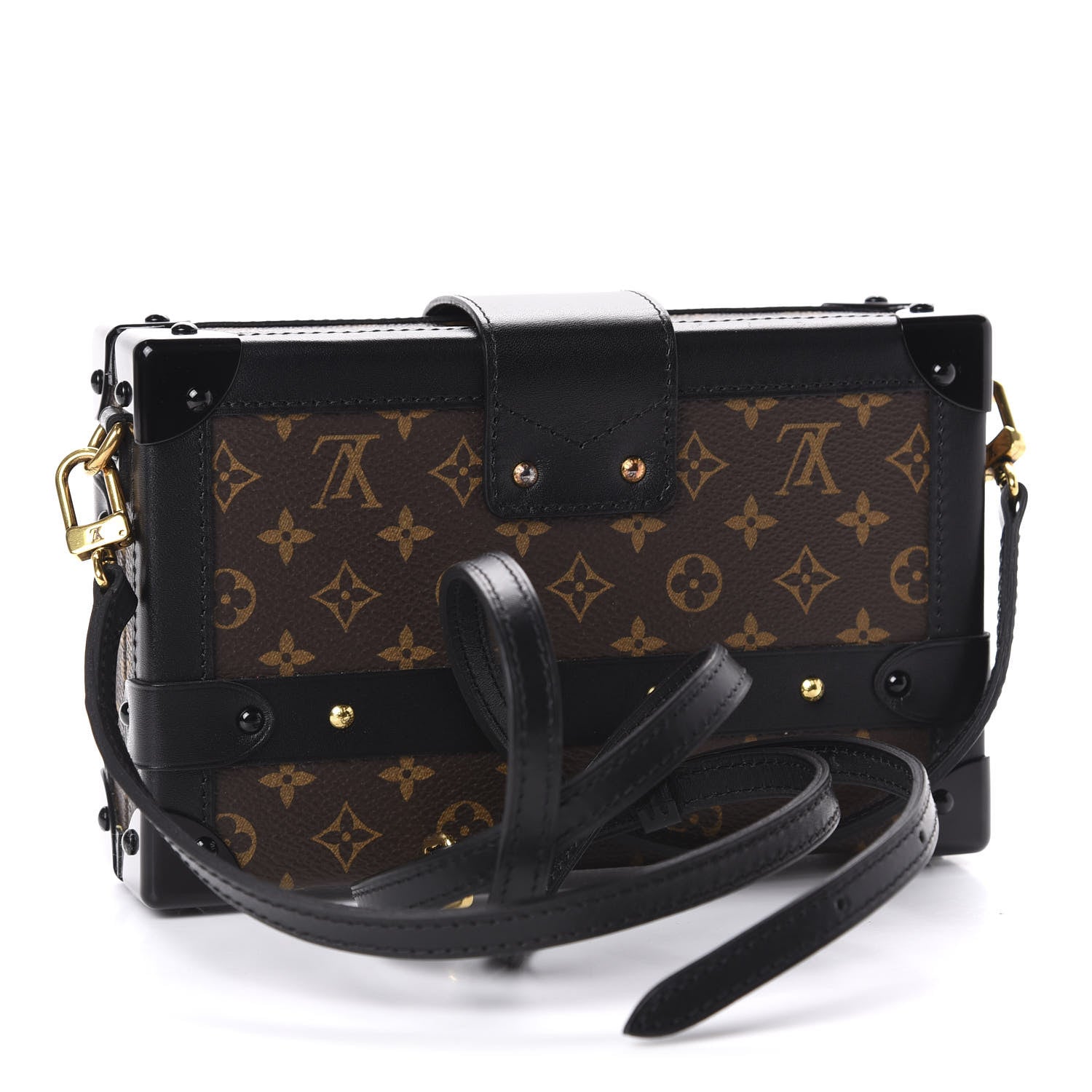Louis Vuitton Monogram Petite Malle Black 3 of 10