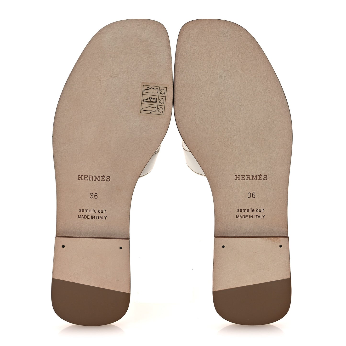 Box Calfskin Oran Sandals 36 White