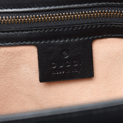 Gucci Calfskin Matelasse Small GG Marmont Shoulder Bag Black 6 of 9