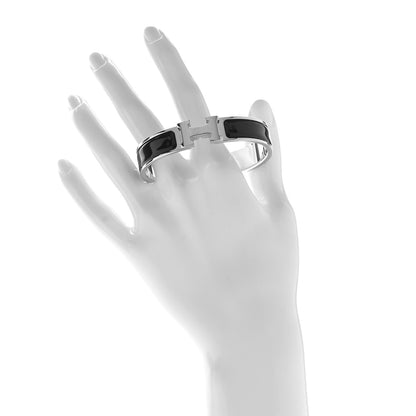 Hermes Enamel Narrow Clic Clac H Bracelet PM Black 2 of 5