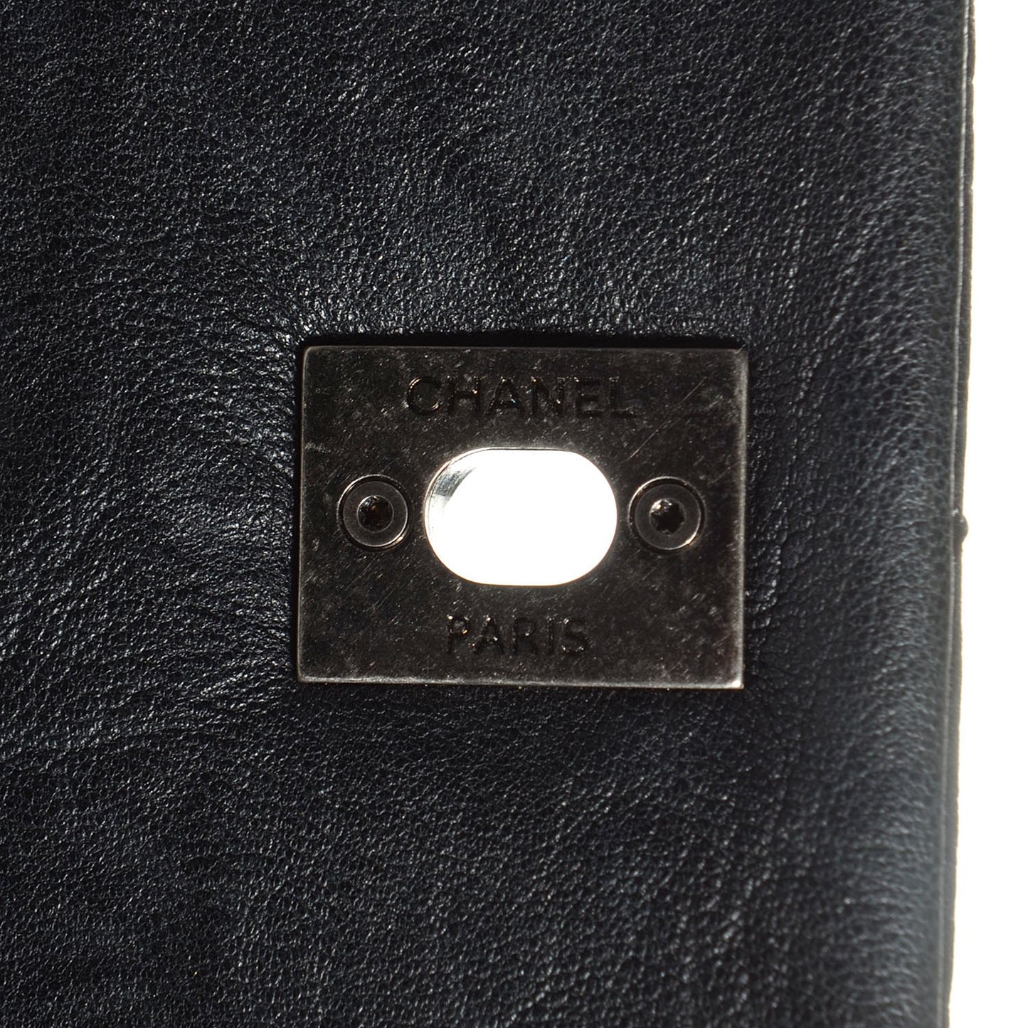 Goatskin Quilted Double Bag Flap Black