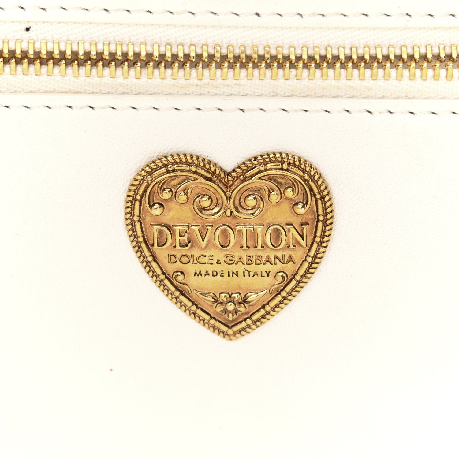 Dolce & Gabbana Calfskin Large Devotion Bag White 9 of 18