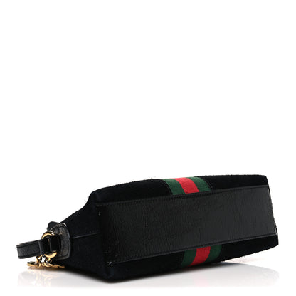 Gucci Suede Patent Web GG Small Ophidia Dome Shoulder Bag Black 4 of 10