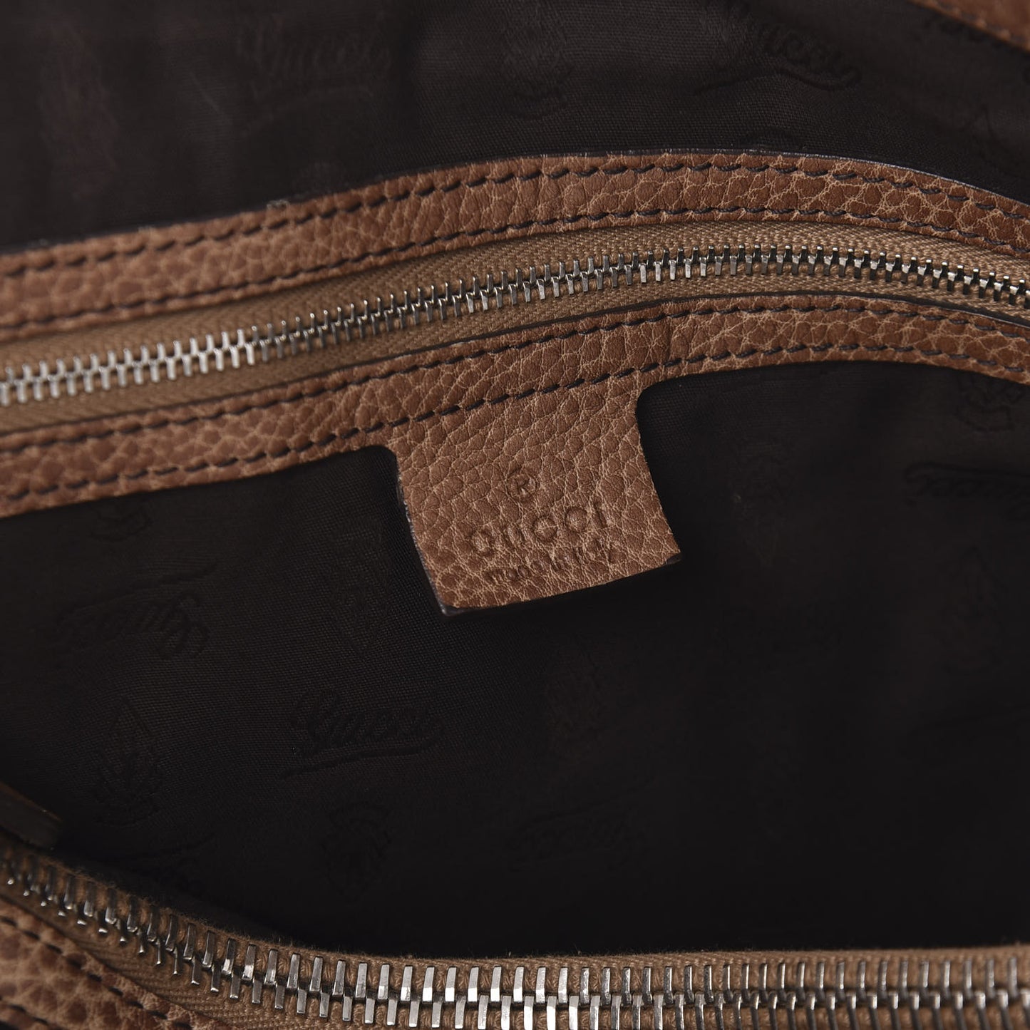 Calfskin Medium Bamboo Bar Tote Bag Brown