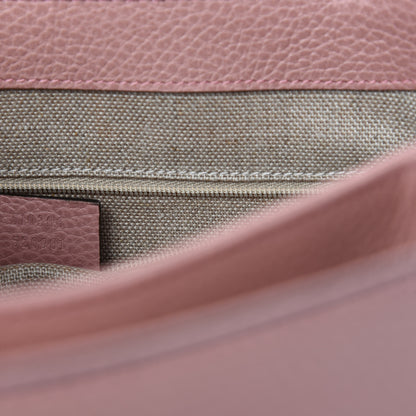 Gucci Dollar Calfskin Medium Interlocking G Top Handle Shoulder Bag Soft Pink 9 of 10