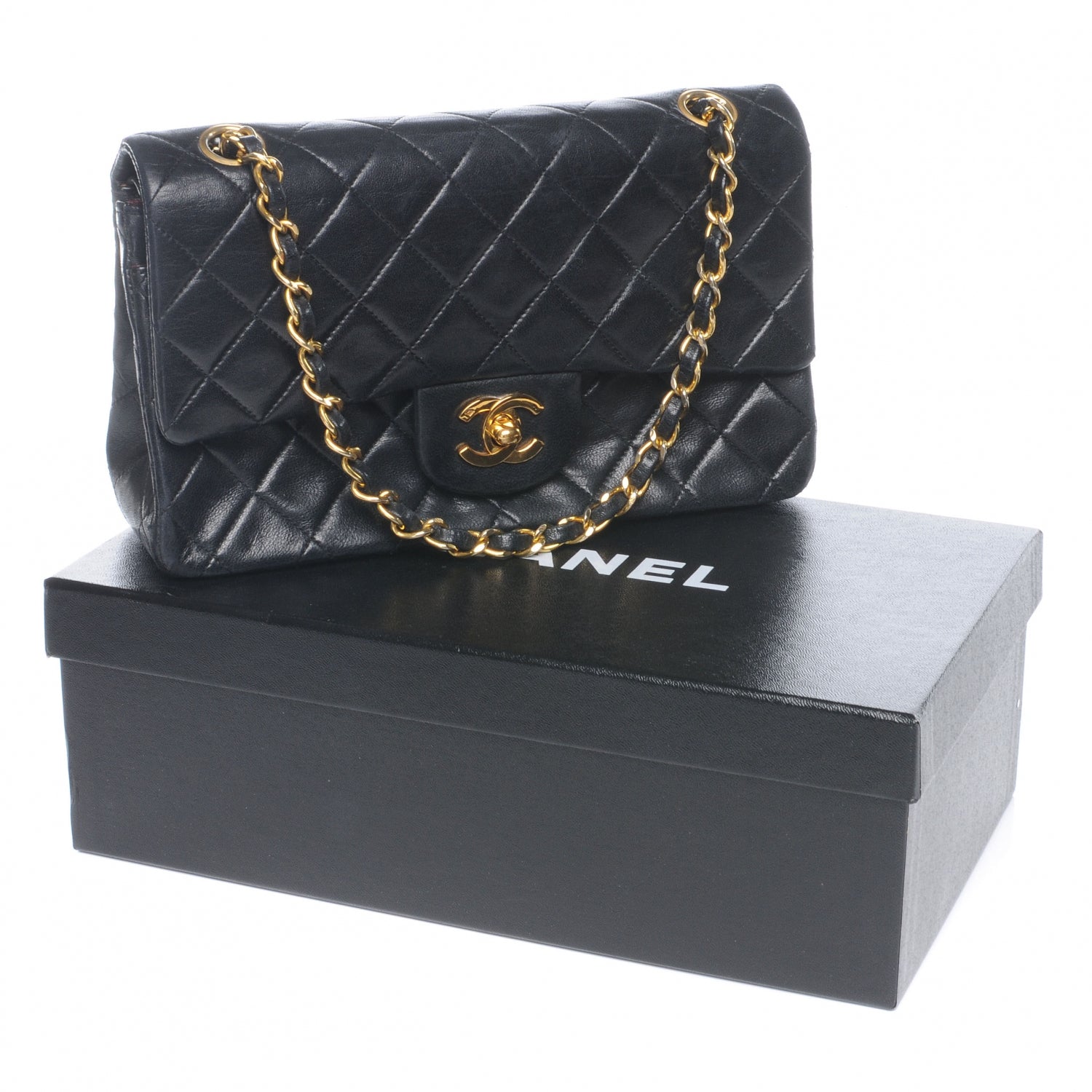 Chanel Lambskin Quilted Small Double Flap Black 3 of 8