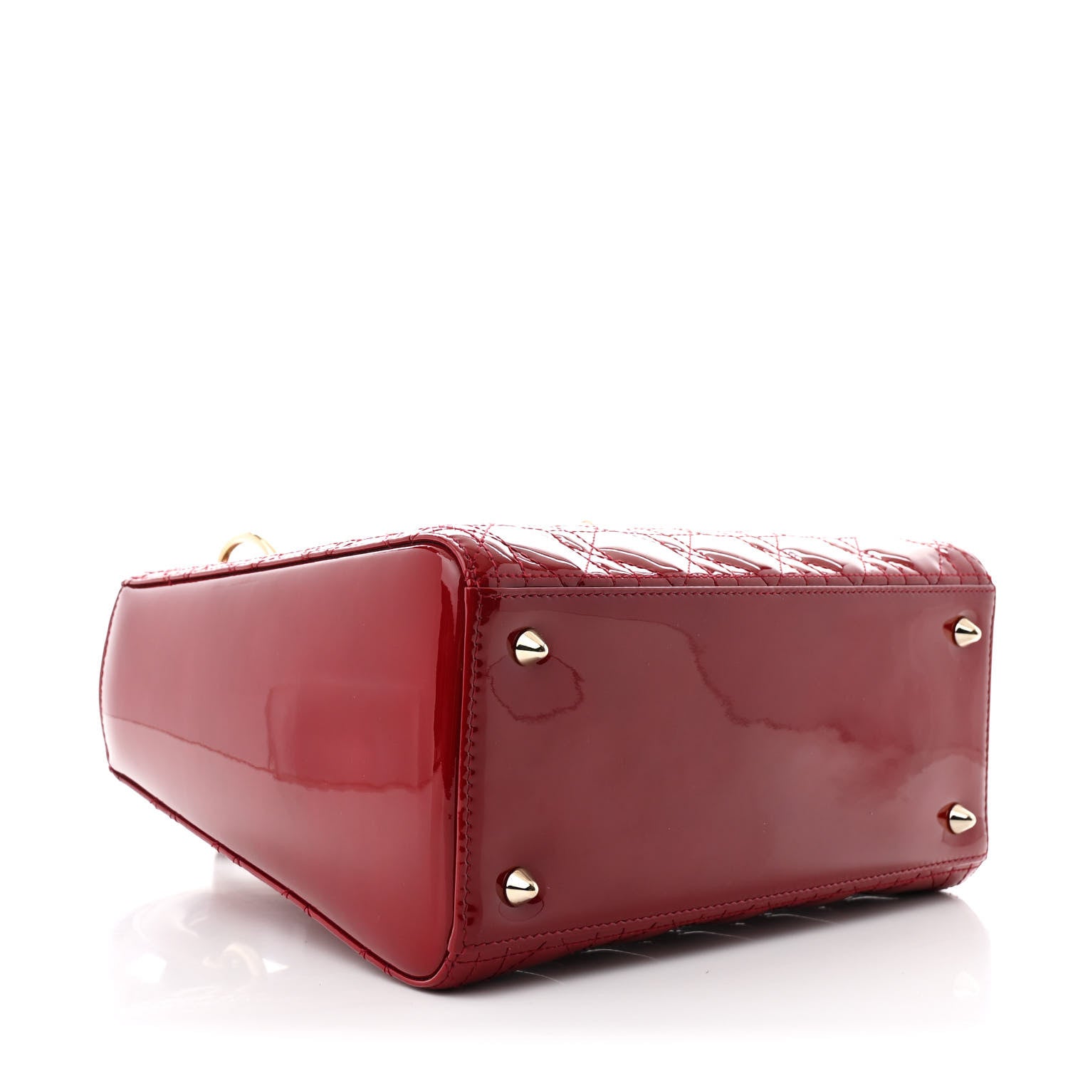 Christian Dior Patent Cannage Medium Lady Dior Red 4 of 12