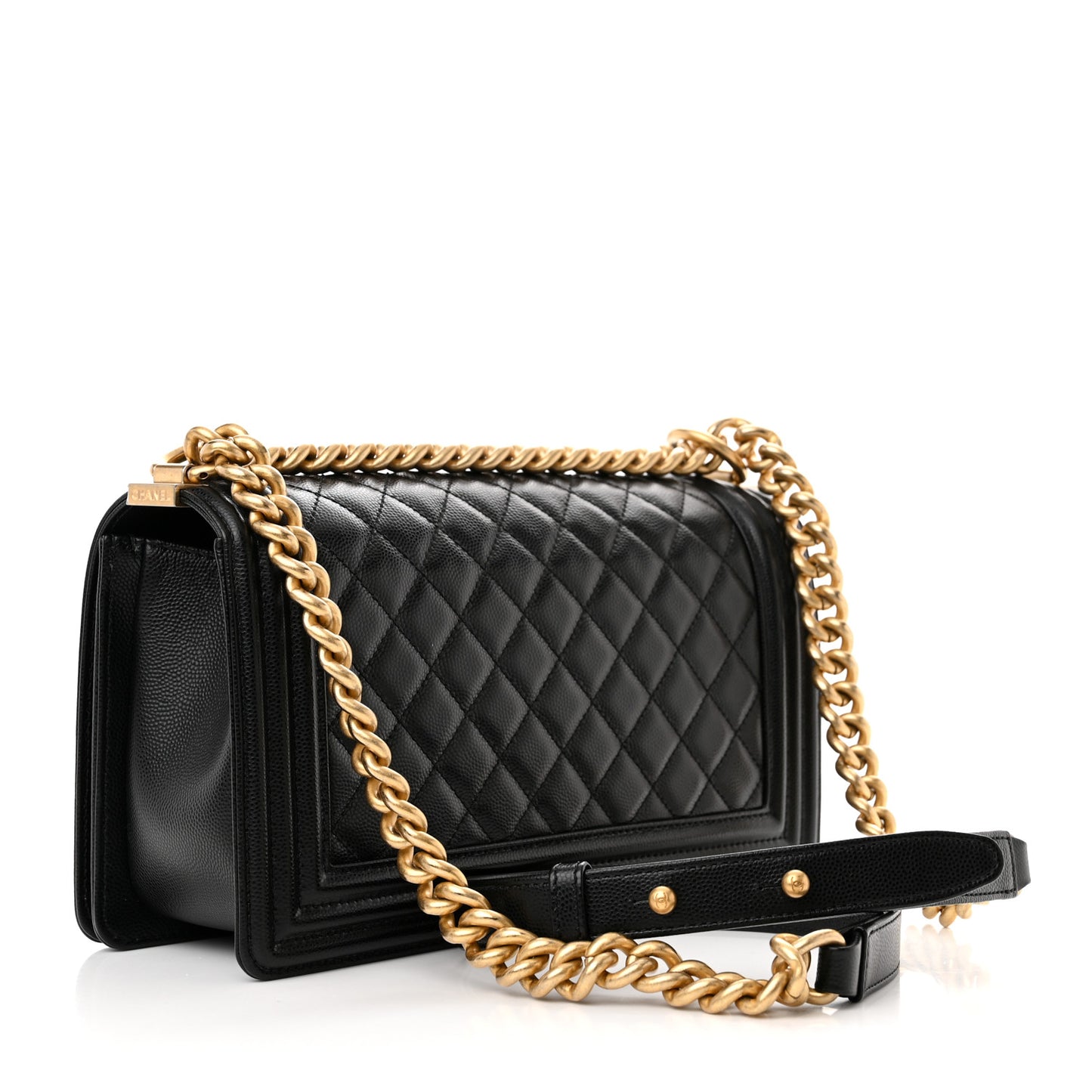 Caviar Quilted Medium Boy Flap Black