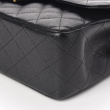 Chanel Caviar Quilted Jumbo Double Flap Black 9 of 12