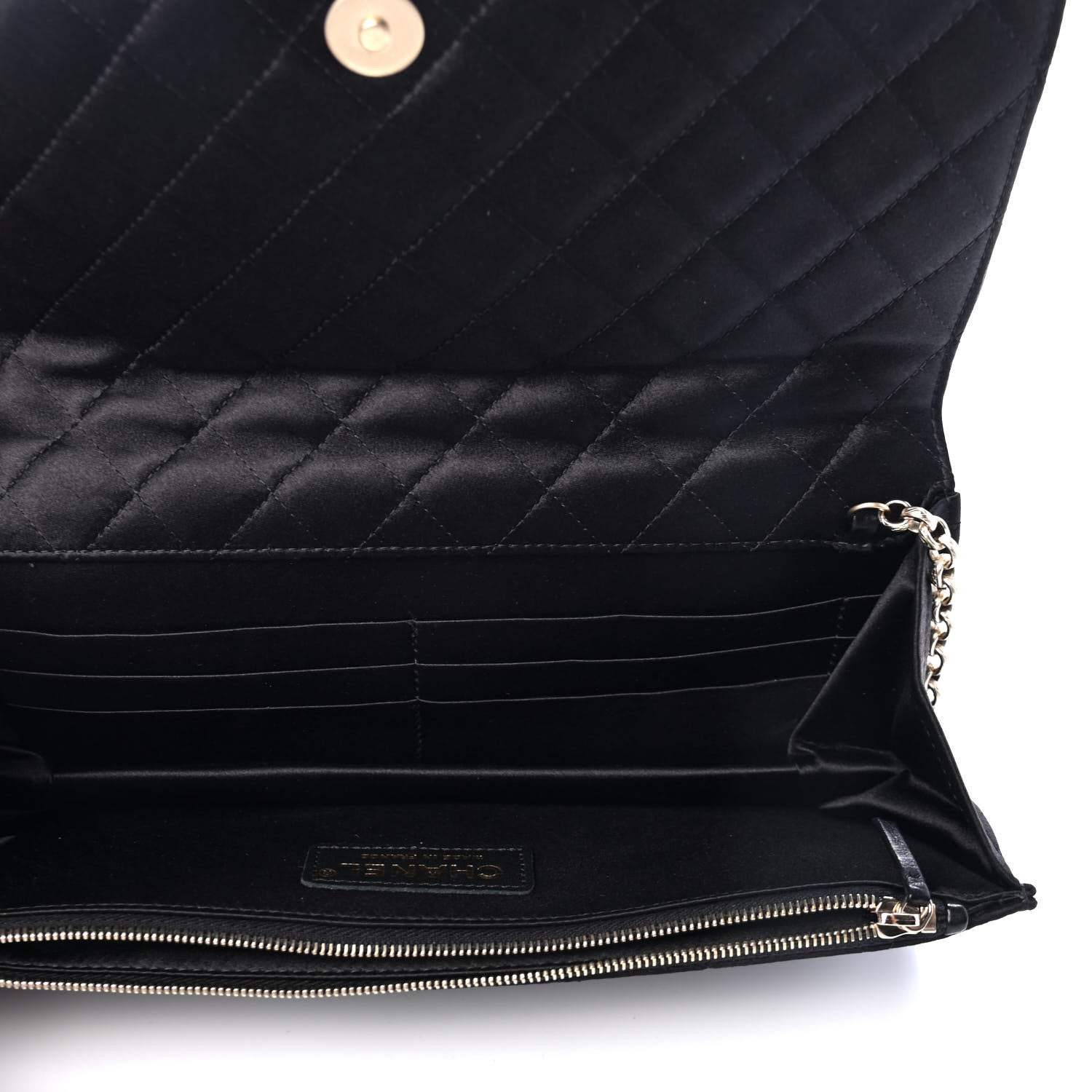 Chanel Satin Pearl Flap Black 4 of 4