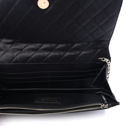 Chanel Satin Pearl Flap Black 4 of 4