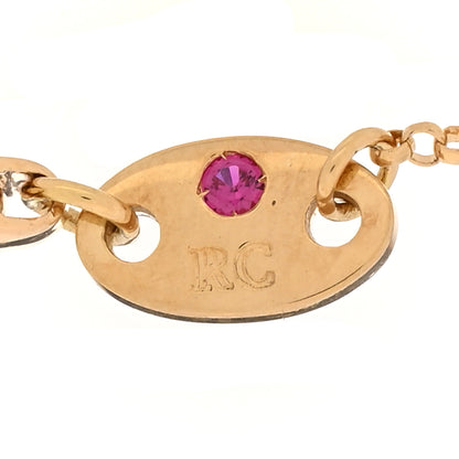 Roberto Coin 18K Yellow Gold Diamond Verona Love by the Inch Station Bracelet 4 of 5