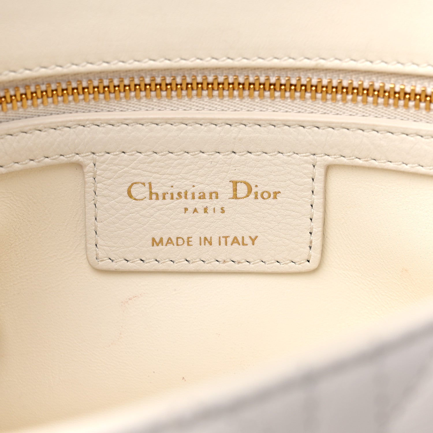 Christian Dior Lambskin Cannage Small Caro Bag Ivory 6 of 11