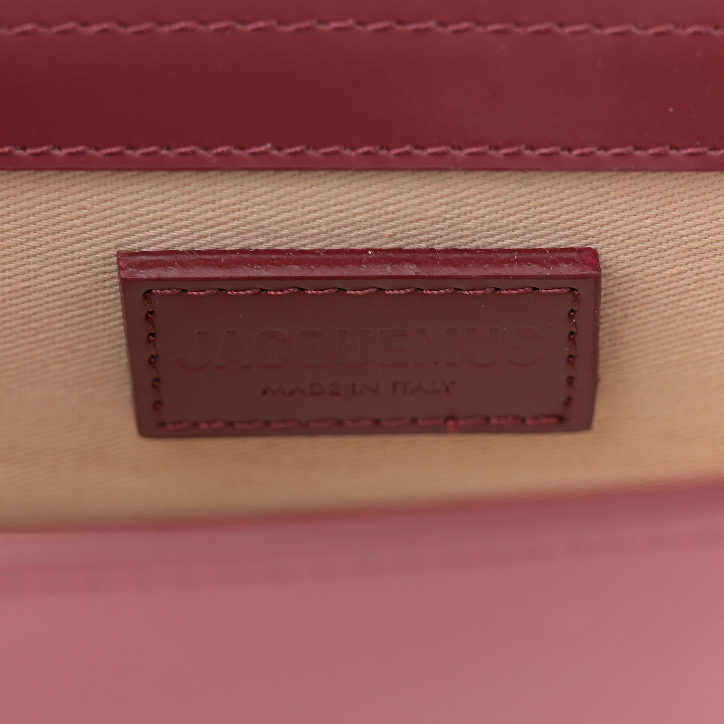 Smooth Calfskin Le Bambino Dark Burgundy