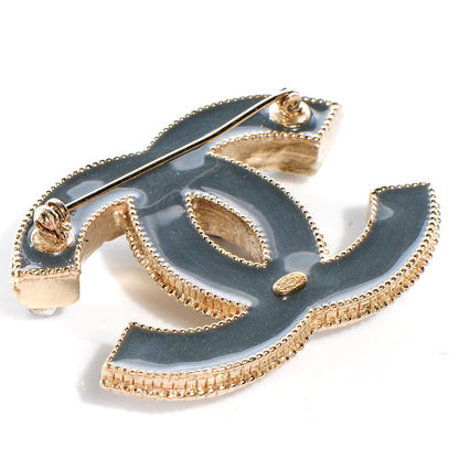 Chanel Moonstone Labradorite CC Brooch 3 of 5