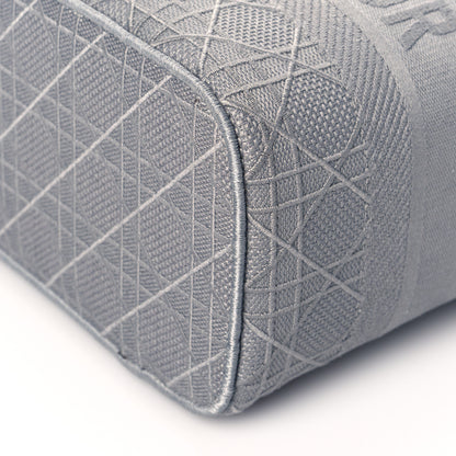 Christian Dior Canvas Embroidered Cannage Diortravel Vanity Case Grey 9 of 9
