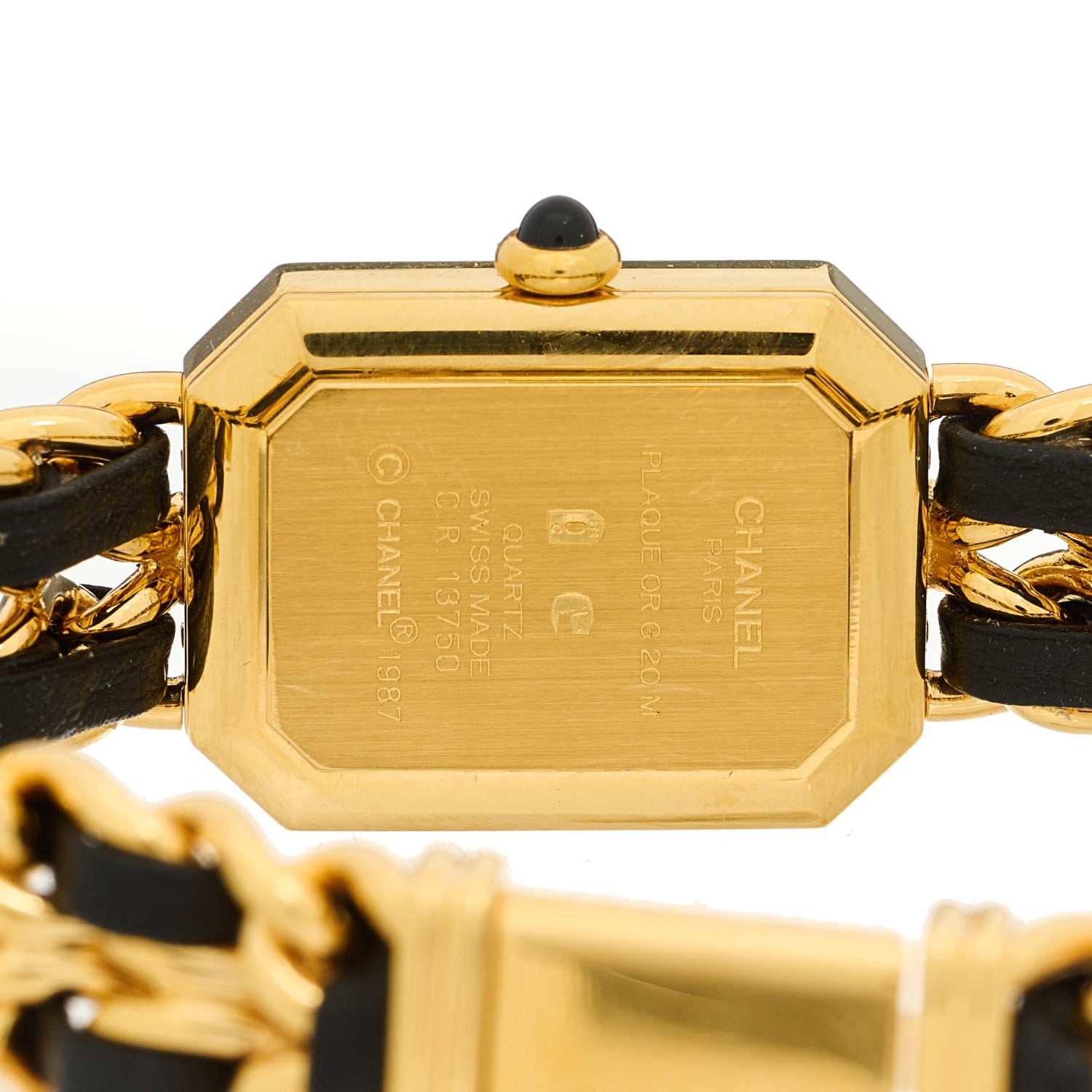 Chanel Stainless Steel Lambskin 20mm Chain Premiere Quartz Watch Gold L 4 of 4