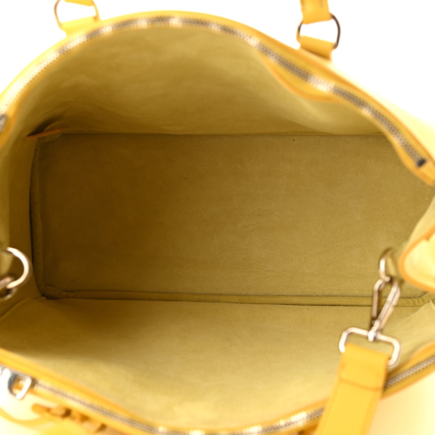 City Calf Medium Galleria Double Zip Tote Yellow
