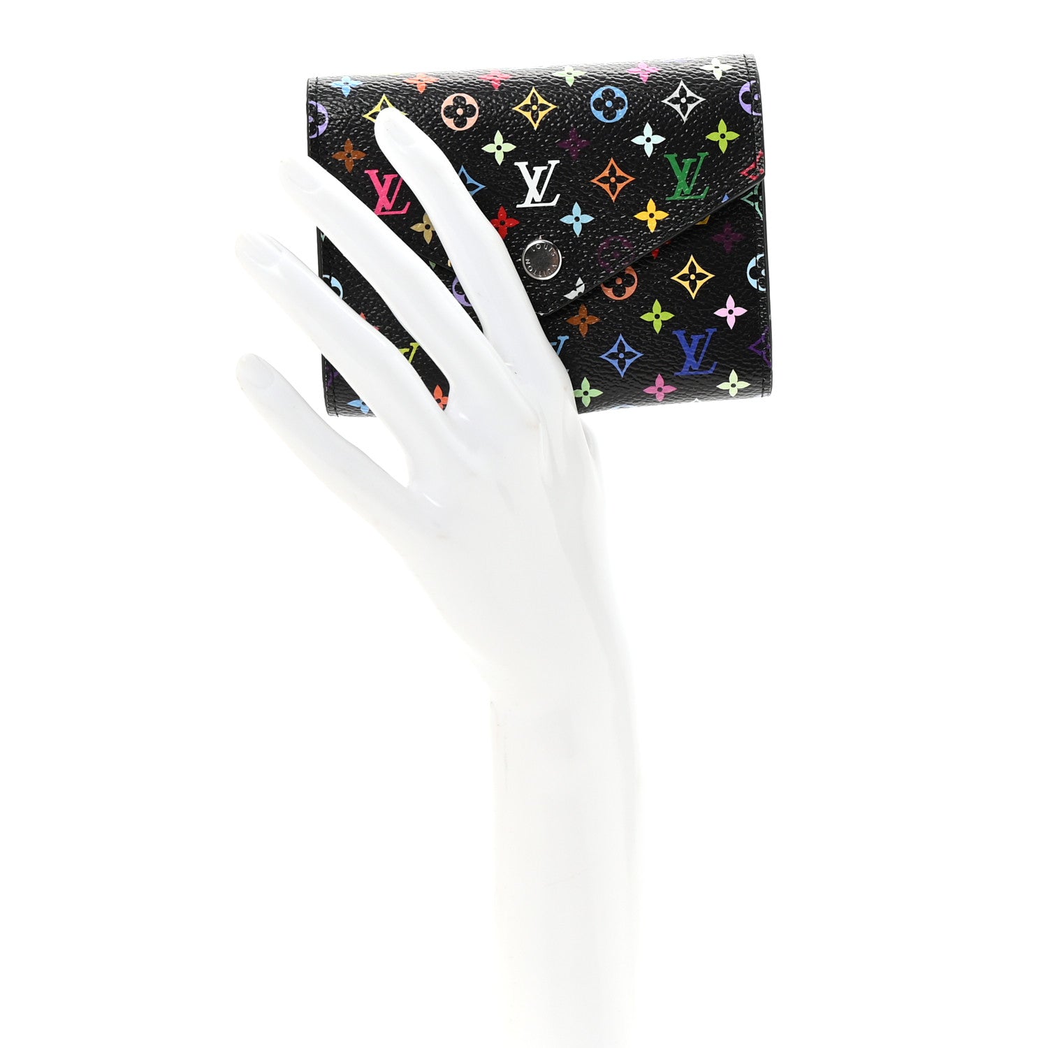 Louis Vuitton LV x TM Monogram Multicolor Victorine Wallet Black 2 of 7