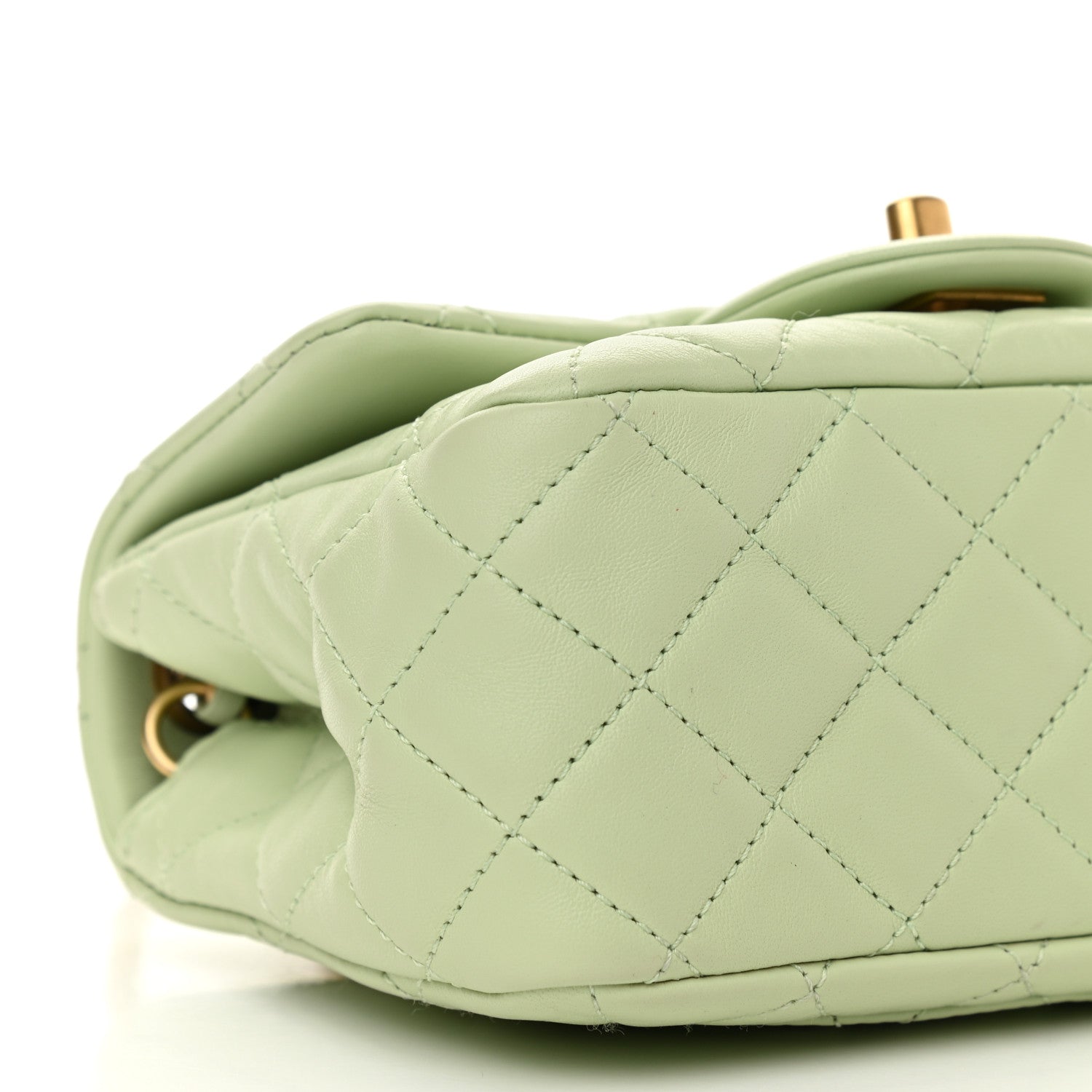 Chanel Lambskin Quilted Mini Pearl Crush Flap Light Green 9 of 11