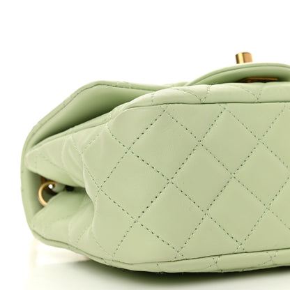 Chanel Lambskin Quilted Mini Pearl Crush Flap Light Green 9 of 11