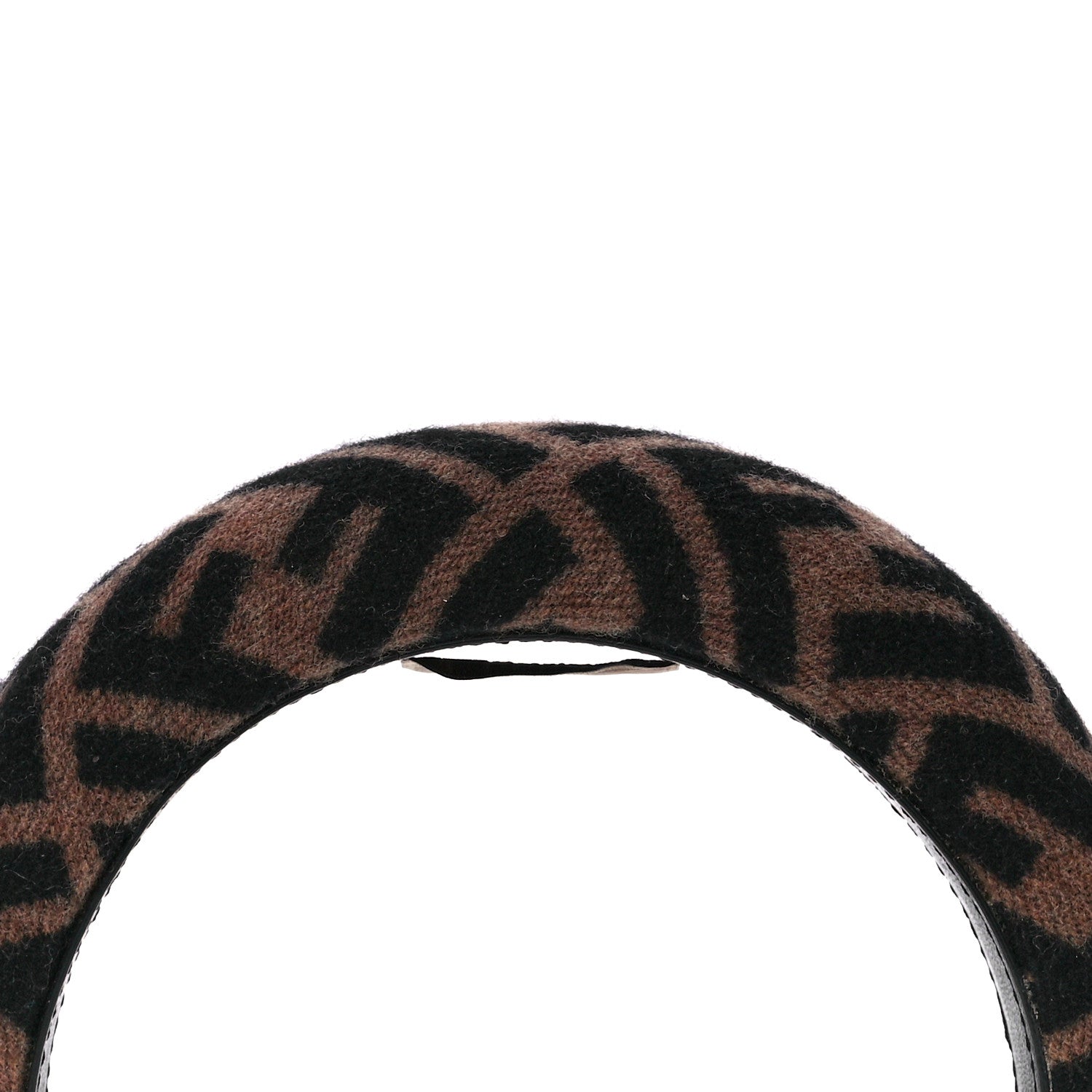 Fendi Wool Cashmere FF Logo Headband Tobacco 5 of 8