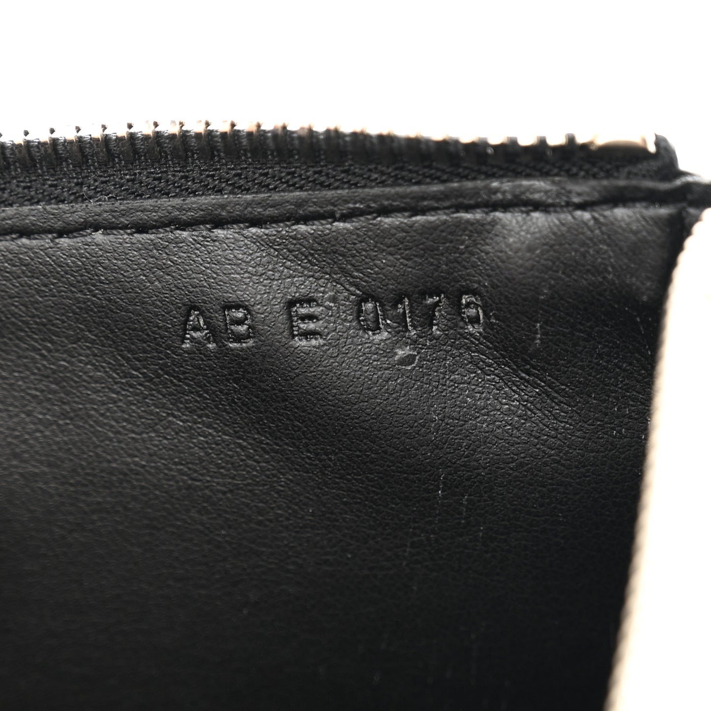 Calfskin Cobra Print Zip Pouch Black