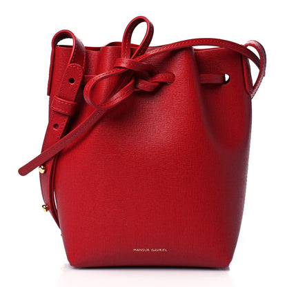 Mansur Gavriel Saffiano Mini Bucket Bag Flamma 1 of 9