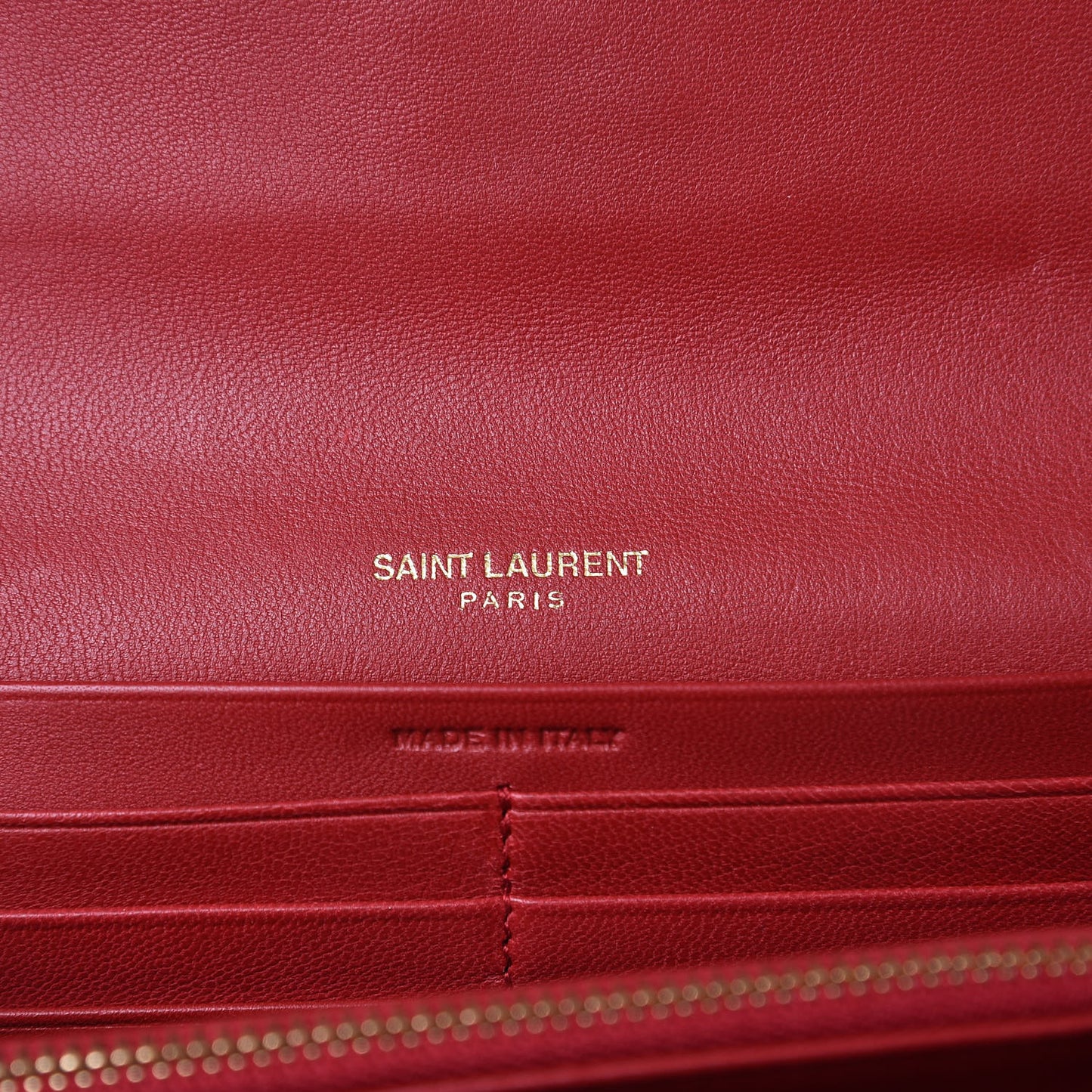 Lambskin Matelasse Monogram Large Vicky Continental Wallet Rouge Eros