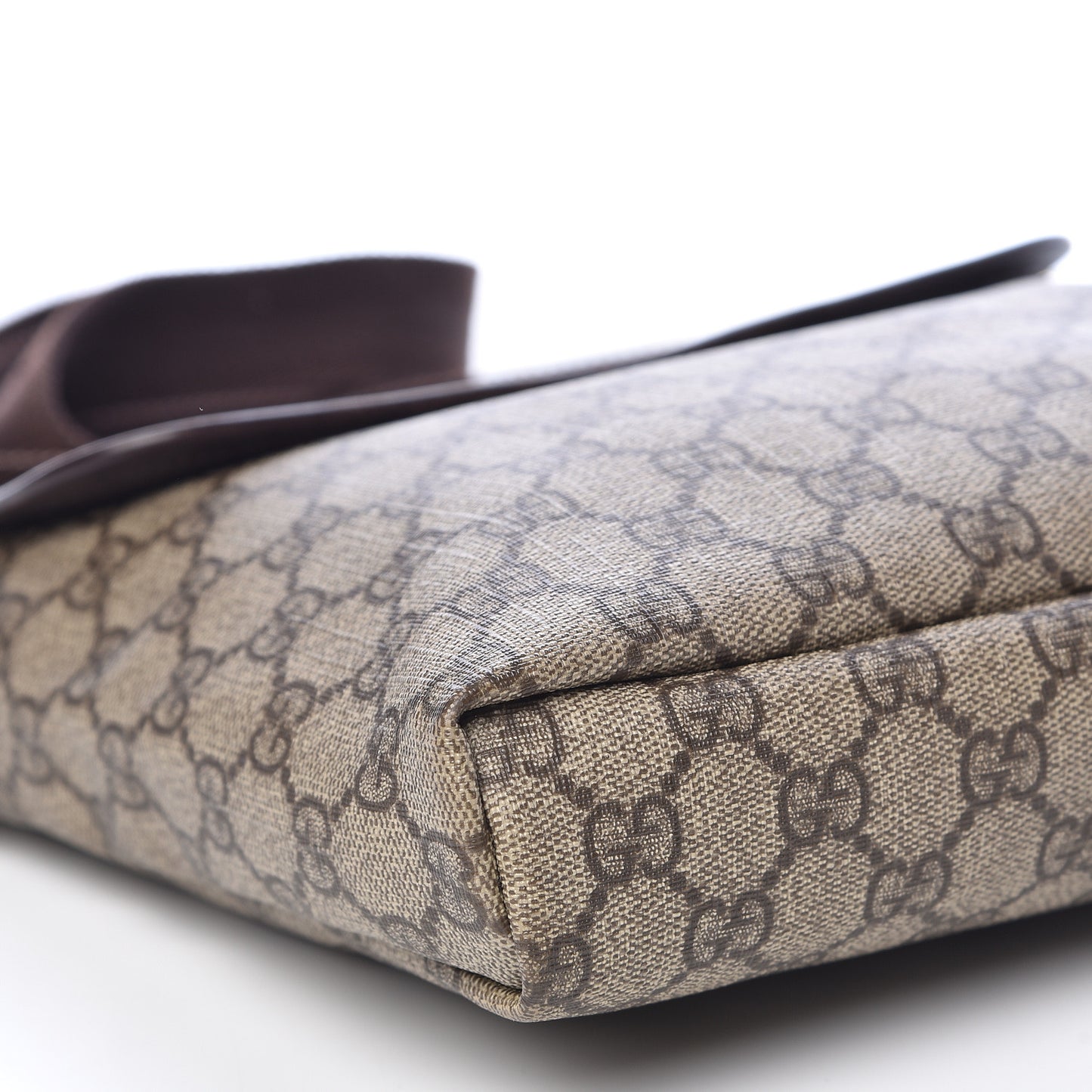 GG Plus Monogram Small Flap Messenger Bag Beige Dark Brown
