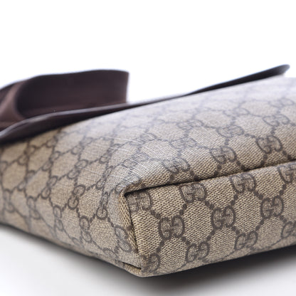 Gucci GG Plus Monogram Small Flap Messenger Bag Beige Dark Brown 8 of 12