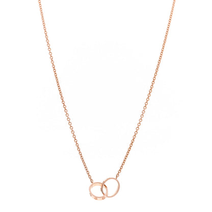 Cartier 18K Pink Gold Interlocking LOVE Necklace 1 of 7