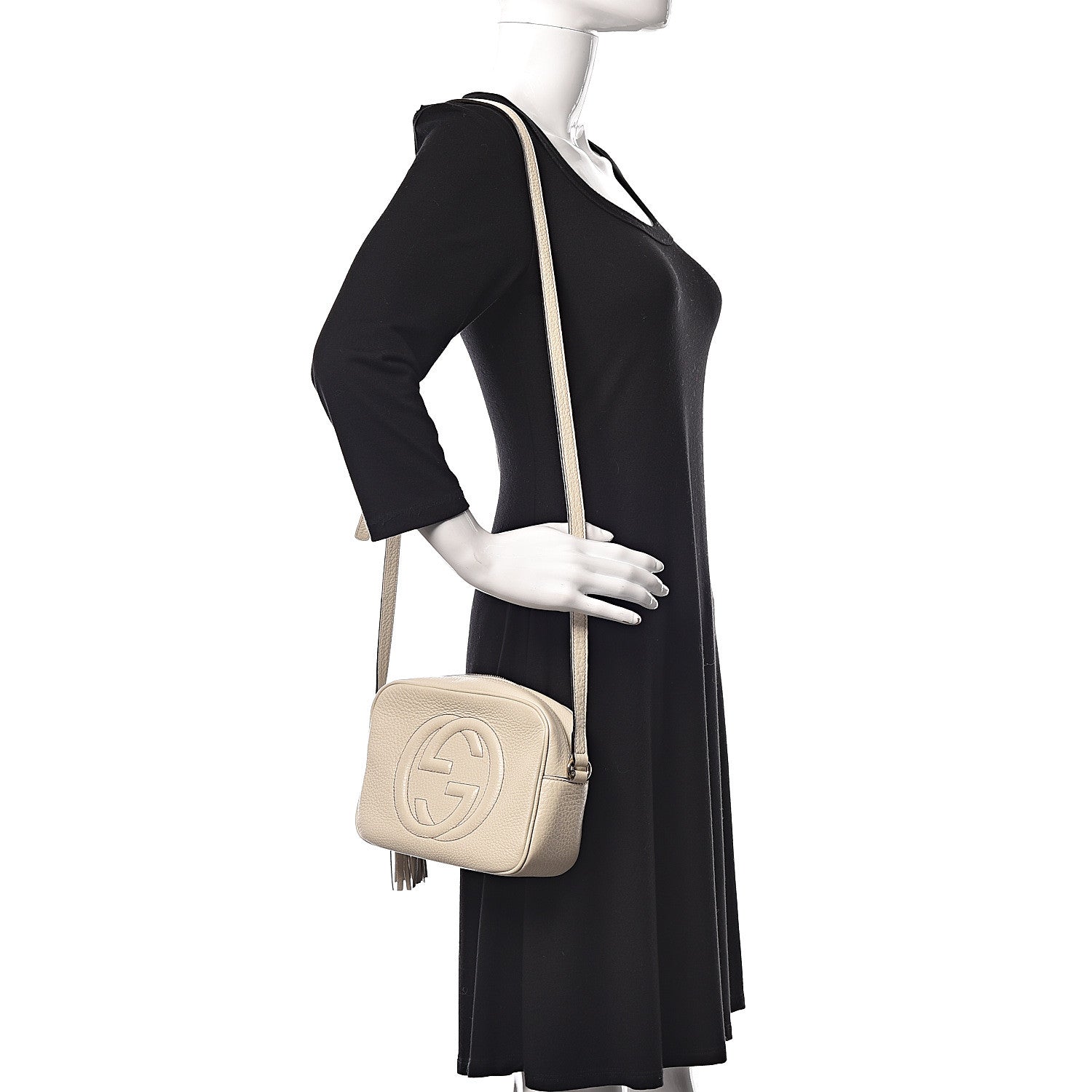 Gucci Pebbled Calfskin Small Soho Disco Bag Off White 2 of 14