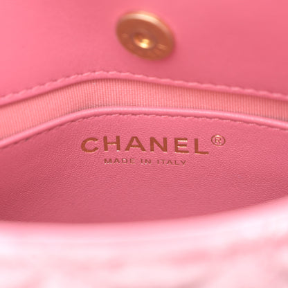 Chanel Velvet Quilted Small Wavy CC Hobo Pink 6 of 11