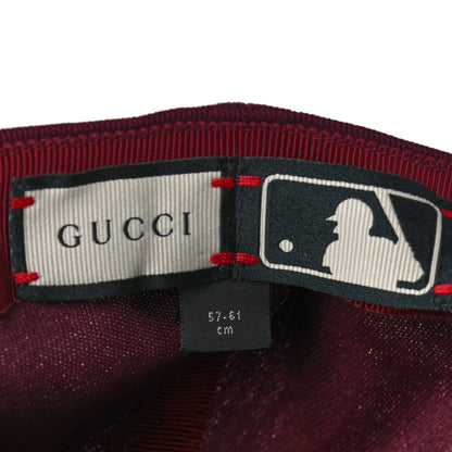 Gucci X MLB Cotton NY Yankees Baseball Hat 57-61 Lacquer 7 of 9
