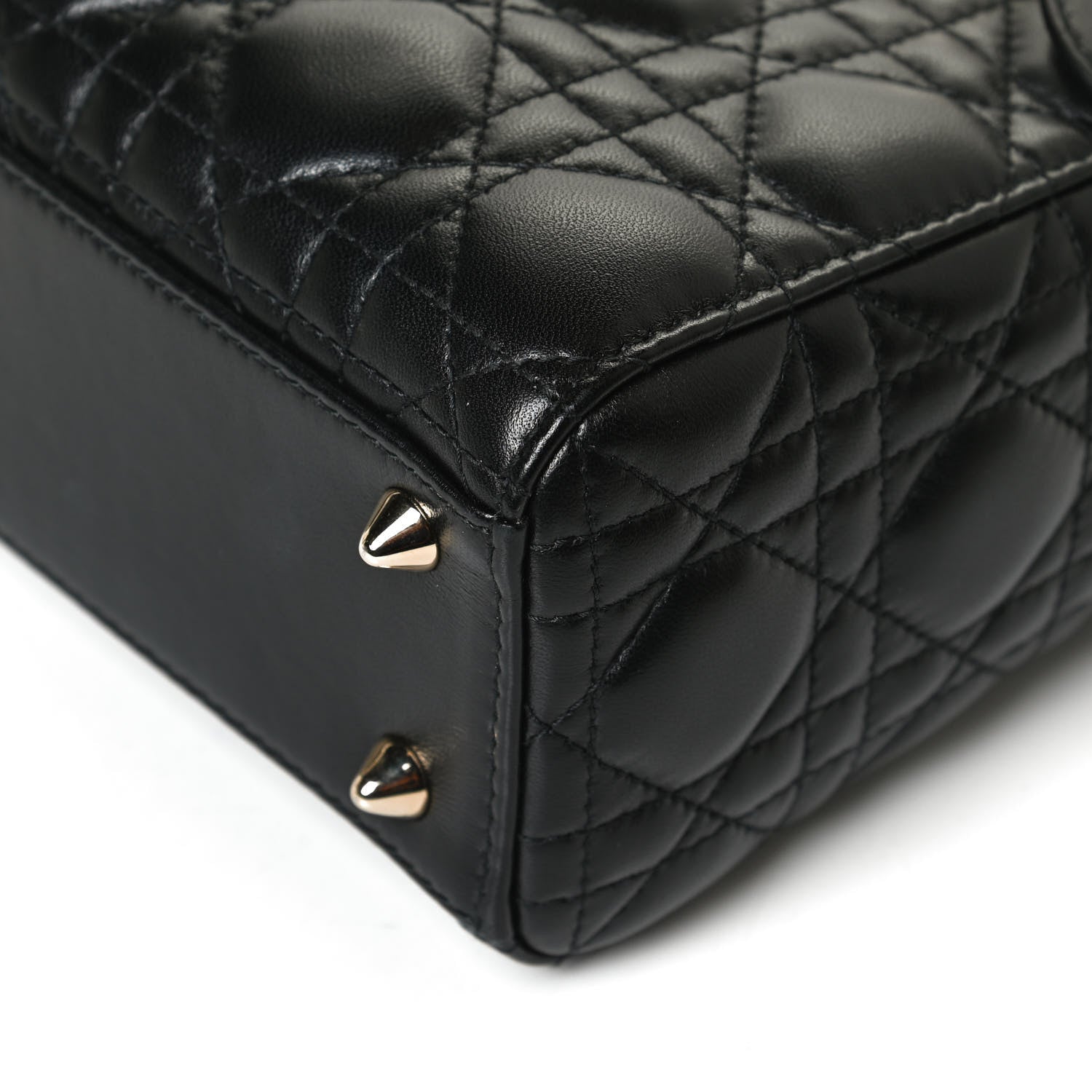 Christian Dior Lambskin Cannage Small Lucky Badges My Lady Dior Black 7 of 11