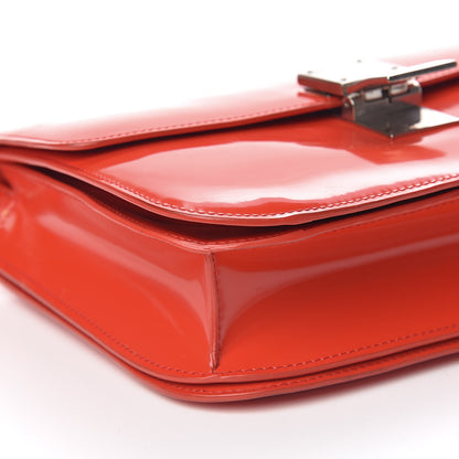 Celine Spazzolato Calfskin Classic Box Medium Flap Vermillion 8 of 15
