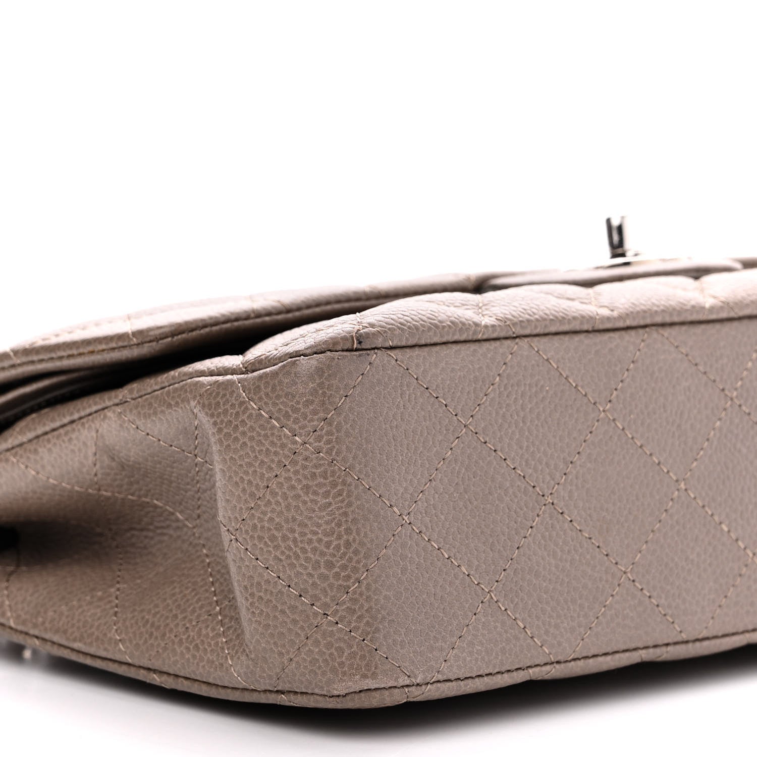 Chanel Caviar Quilted Medium Double Flap Grey 9 of 12