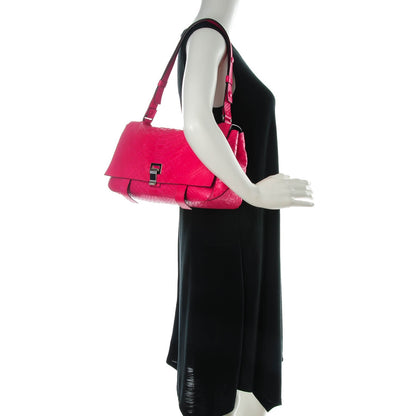 Proenza Schouler Python PS Courier Bag Hot Pink 2 of 8