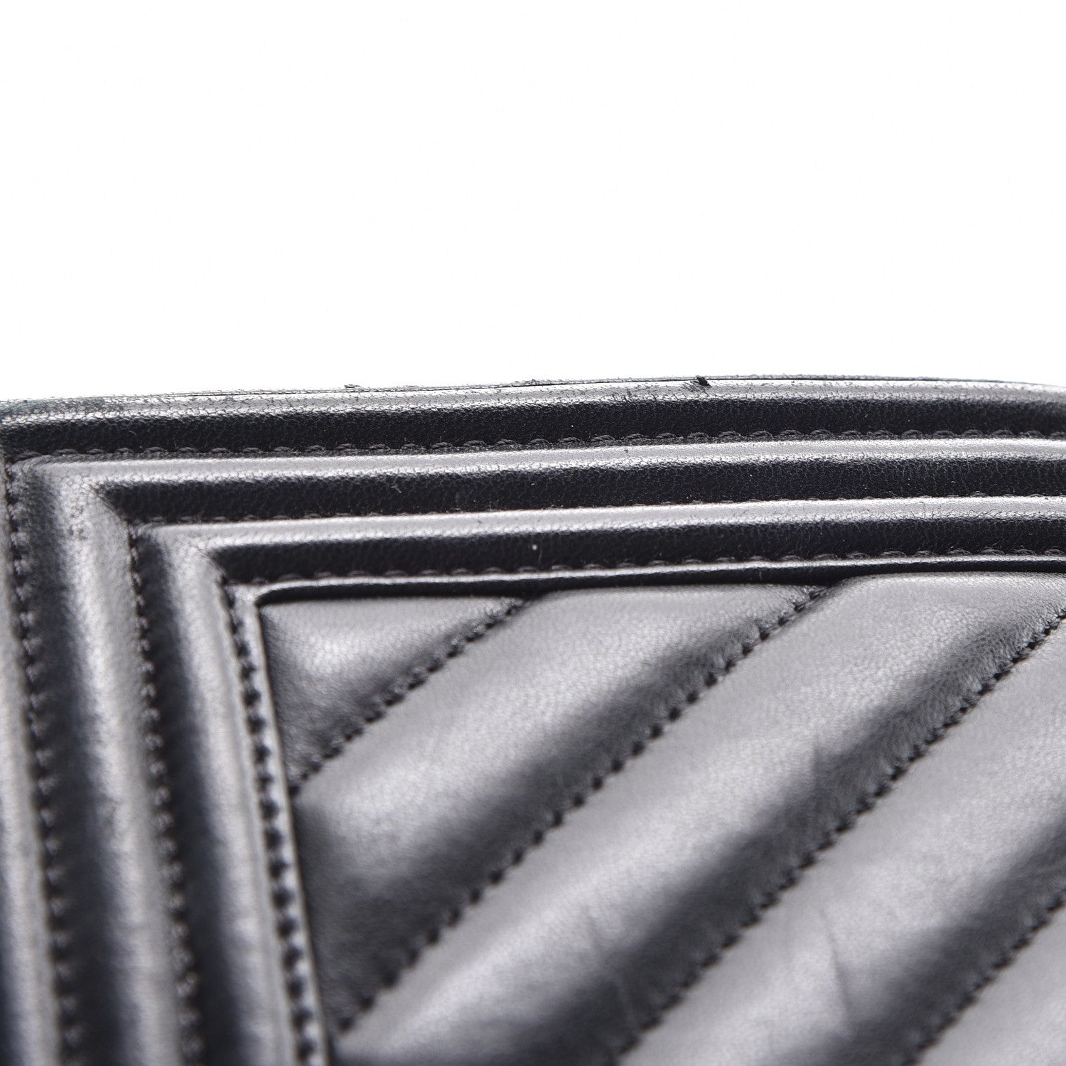 Chanel Calfskin Chevron Quilted Medium Boy Flap Black 14 of 16