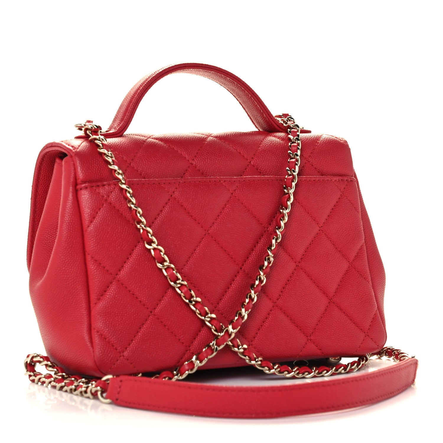 Chanel Caviar Quilted Small Business Affinity Flap Red 2 of 10