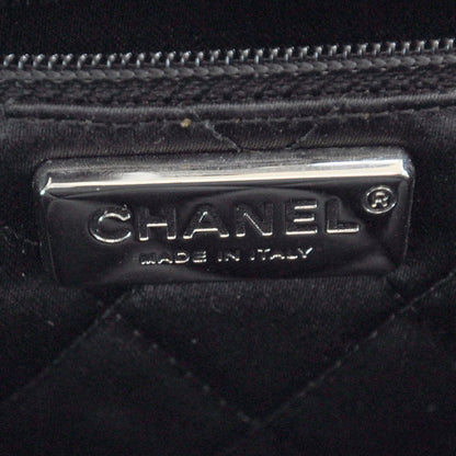 Chanel Patent Leather Kiss Lock Clutch Black Silver 9 of 12