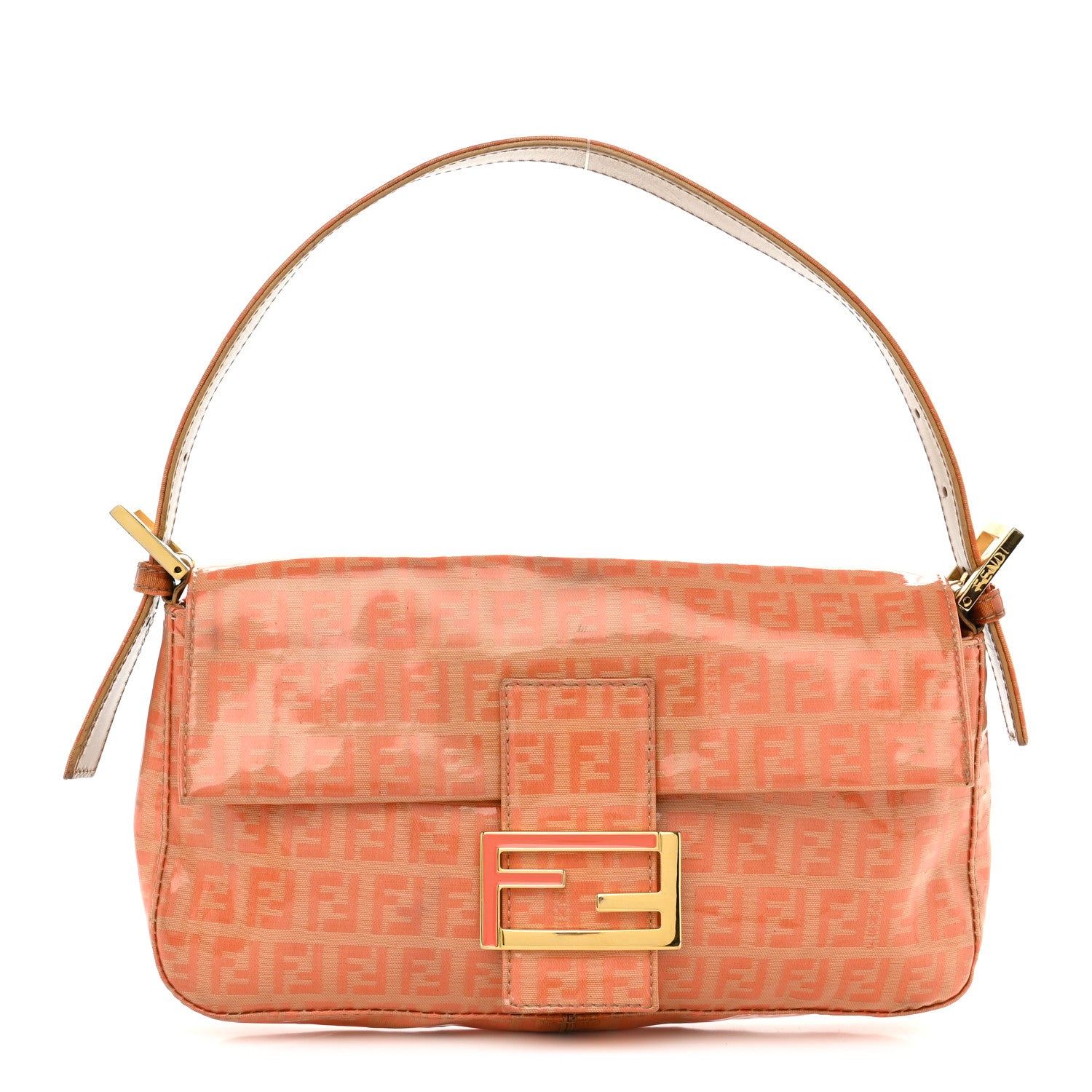 Fendi Vinyl Zucchino Baguette Orange 1 of 13
