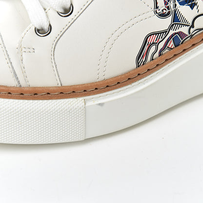 Hermes Calfskin Pegase Pop Polo Sneakers 37.5 Multicolor White 8 of 11